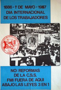 Cartel español para el 1 de mayo